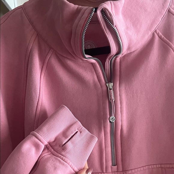 Lululemon Pink Quarter-Zip Pullover Sweatshirt L-XL - Picture 3 of 5